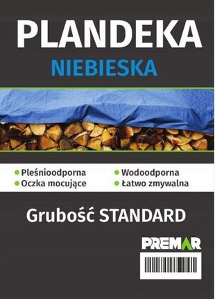 Plandeka 8X10M Niebieska Mocna - zdjęcie 4