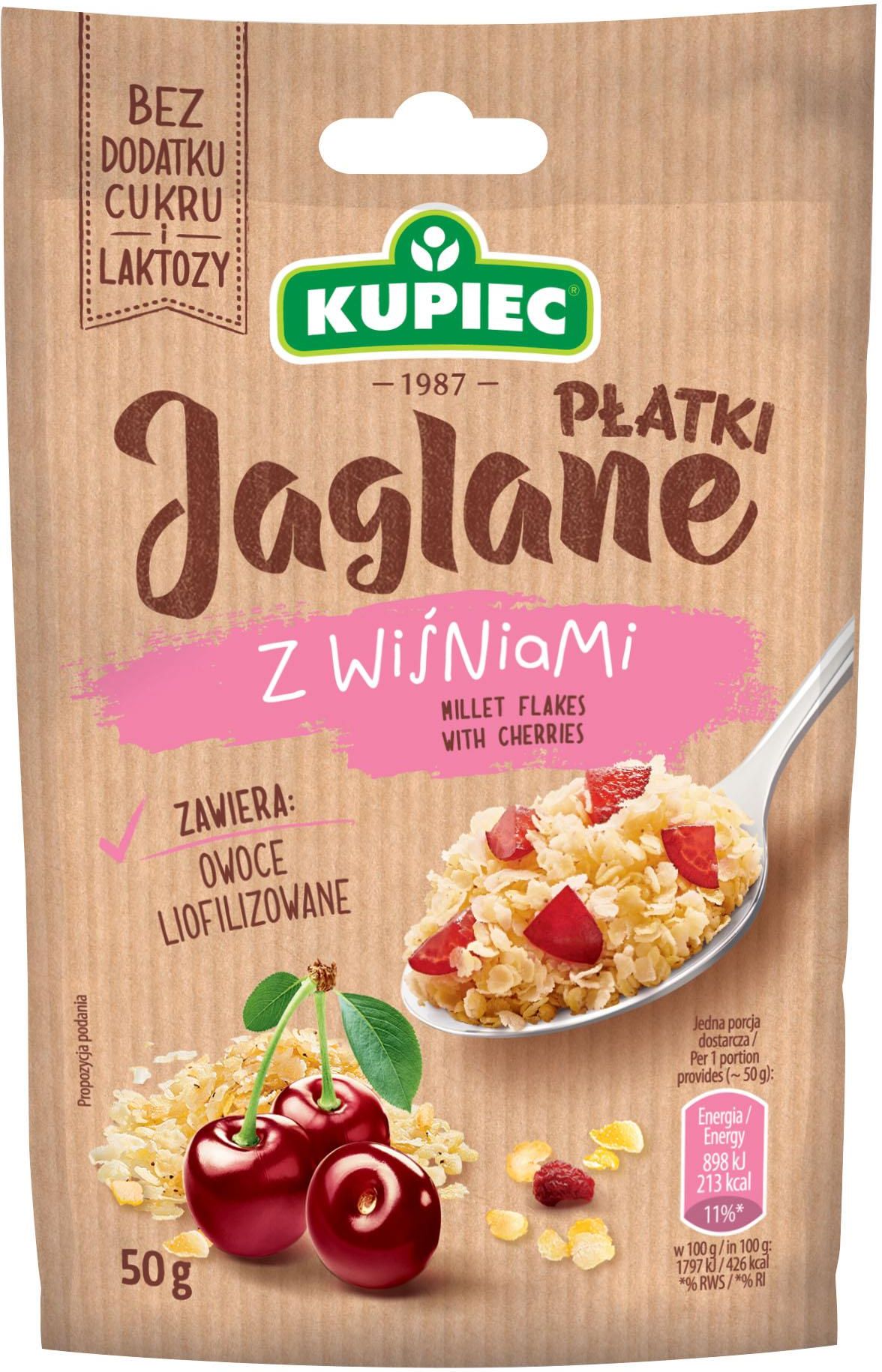 Kupiec Płatki Jaglane Z Wiśniami 50G Ceny i opinie Ceneo pl