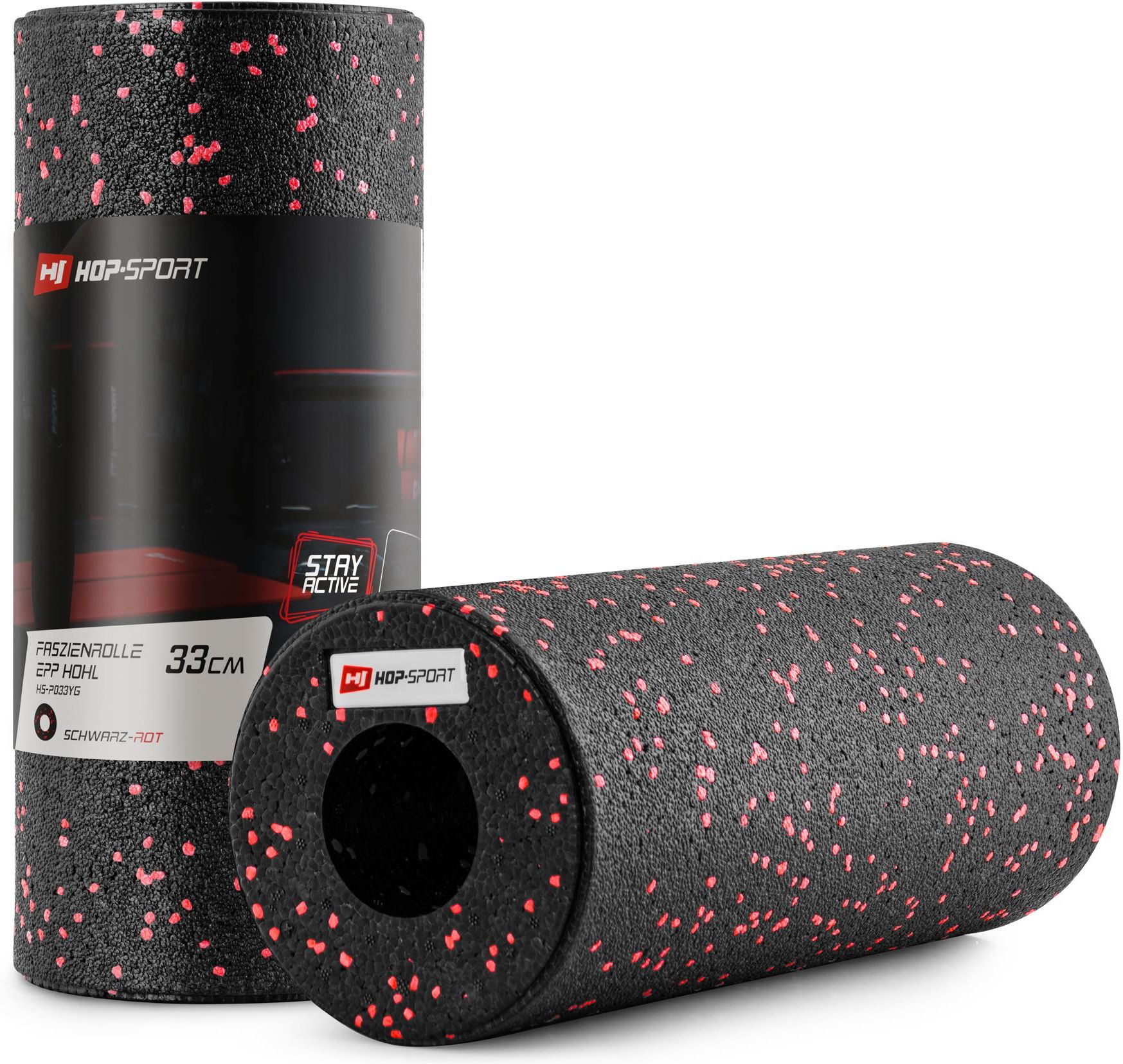 Zdjęcie Hop Sport Wałek Roller Do Masażu Epp Pusty 33Cm Czerwony - Gogolin