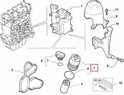 Filtr Oleju Obudowa Filtra Oleju Purflux Fiat Bravo Doblo Delta Mito