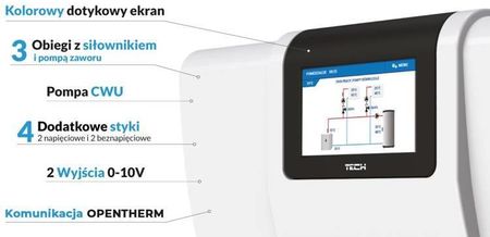 Tech Sterownik I-3 Plus Zaworów Mieszających + Solar (Wi302pl012) - zdjęcie 4