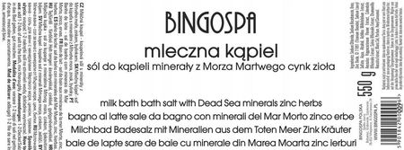 Bingo Spa Odżywka do kąpieli z Minerałami z Morza Martwego 550 g - zdjęcie 2