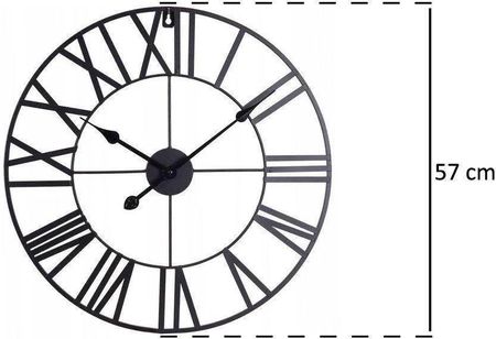 Home Styling Collection Zegar Metalowy Vintage Z Rzymskimi Cyframi Śred. 57cm (HZ1006820) - zdjęcie 3