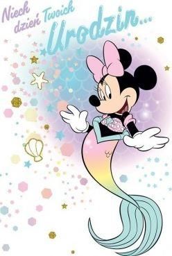 Disney Karnet B Urodziny Minnie Mouse Syrenka Disn Ceny I