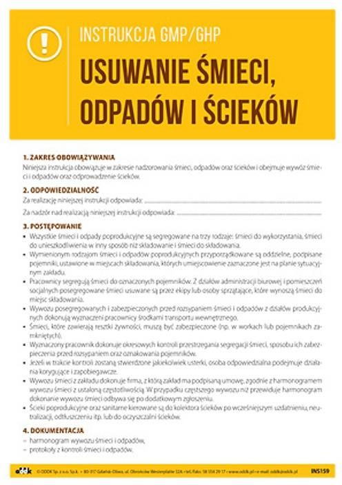 Oddk Instrukcja Gmp Ghp Usuwanie Śmieci Odpadów I Ścieków Ceny i