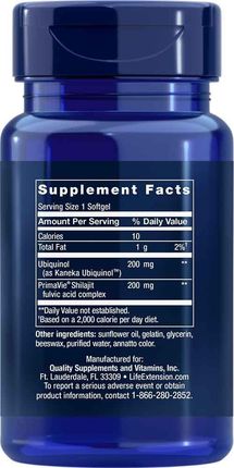 Life Extension Super Ubichinol Koenzym Q10 200Mg 30Kaps - zdjęcie 2