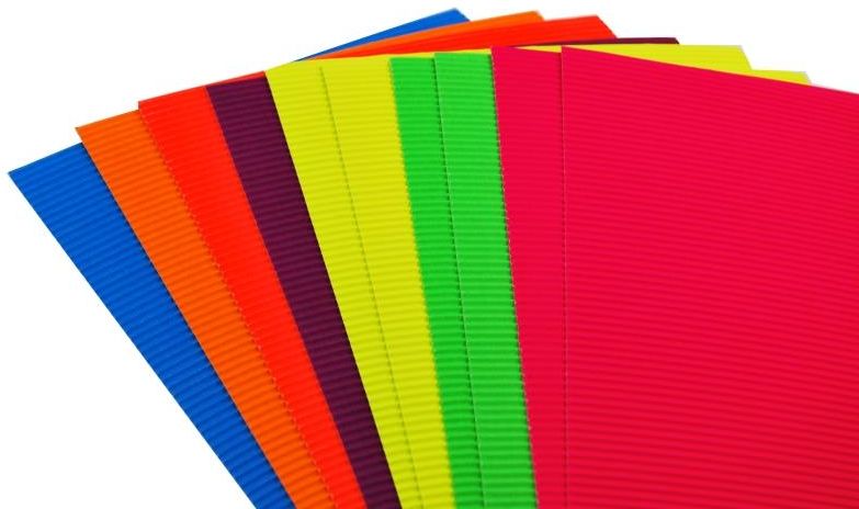 Zdjęcie Tektura Falista Kolorowa Fluo 10Szt - Środa Wielkopolska