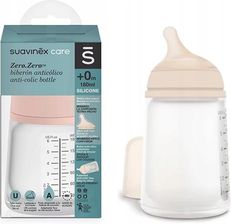 Suavinex Butelka Zero Zero Z Silikonowym Smoczkiem Su O Przepływie Adaptacyjnym Od Urodzenia 180Ml
