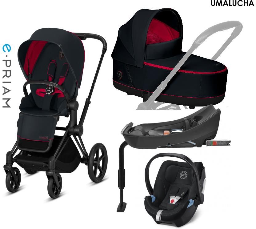 Wózek Cybex E Priam Ferrari Victory Black Głęboko Spacerowy Fotelik