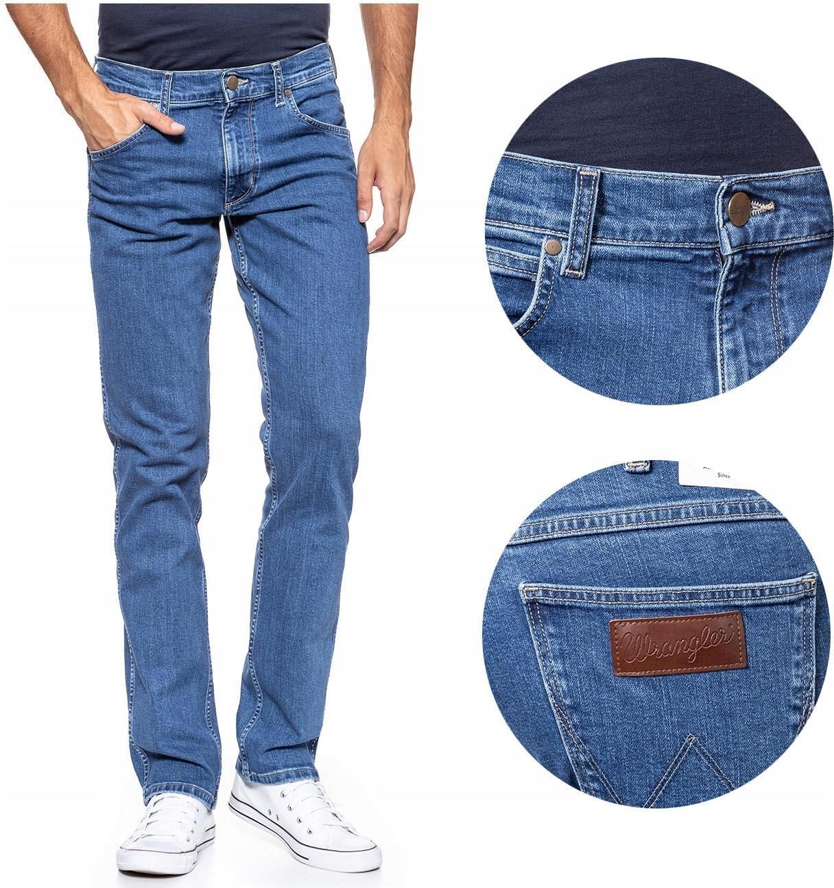 Wrangler Greensboro Męskie Spodnie Jeansy W36 L34 Ceny i opinie