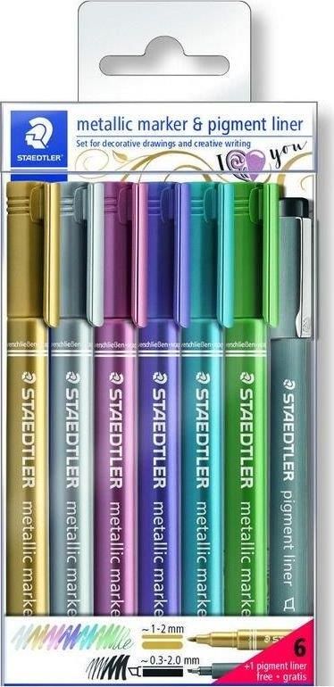 Zdjęcie Staedtler Marker Metaliczny 6Szt + 308C2-9  - Czempiń