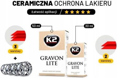 K2 Ceramiczna ochrona lakieru Gravon Lite 30ml G032 - zdjęcie 3