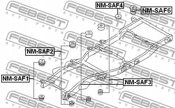 NISSAN PATROL GR Y61 97 PODUSZKA TULEJA GUMA RAMY NM SAF6 Opinie I