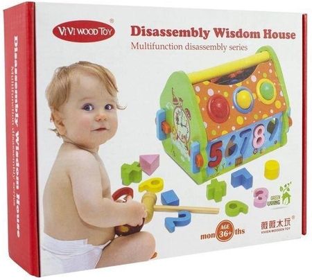Tpk1 Drewniany Domek Edukacyjny Sorter Wbijak - zdjęcie 2