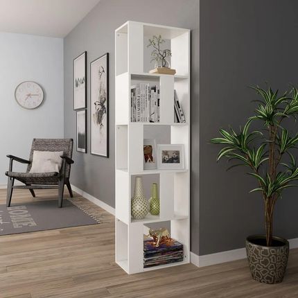 Gstore Regał Na Książki Przegroda Biały 45X24X159 Cm - zdjęcie 3