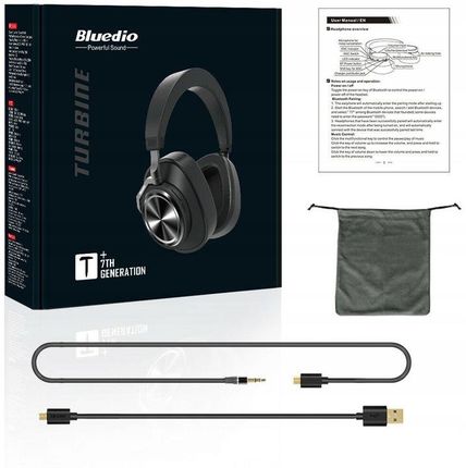 Bluedio T7 Plus Czarny - zdjęcie 2