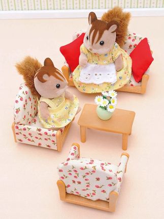 Epoch Sylvanian Families Zestaw Mebli Wypoczynkowych Czerwone Kwiatki - zdjęcie 6