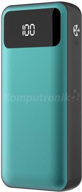 Powerbank Platinet Polymer LCD Micro USB 10000mAh Zielony PMPB10XLG