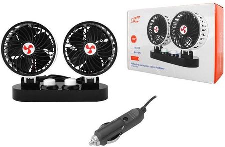 LTC WENTYLATOR SAMOCHODOWY PODWÓJNY 2X5” 12V Z REGULACJĄ - zdjęcie 2