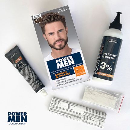 Joanna Power Men Color Farba 04 Natural brown - zdjęcie 4