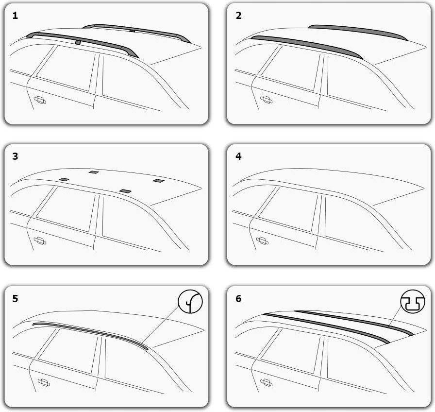 Baga Nik Bazowy Belki Dachowe Do Vw Passat Vii B Sedan