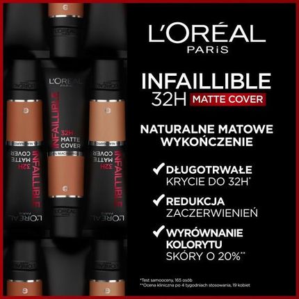 L'Oreal Paris Infaillible 32H Matte Cover Podkład 135 Warm Undertone/Radiant Vanilla 30 ml - zdjęcie 2