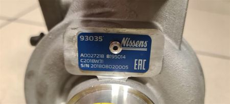 Turbosprężarka NISSENS 93035 - zdjęcie 2