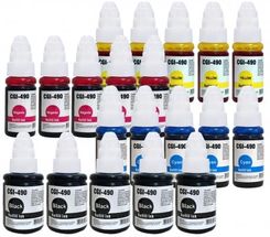 Zdjęcie SUPERBULK ZESTAW 10 KOMPLETÓW TUSZY DO DRUKARKI CANON (ZAMIENNIK GI-490 BK/C/Y/M) PIXMA G1000 G1100 G1200 G1300 G1400 - Kalety