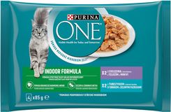 PURINA ONE Indoor Formula Karma dla kotów 4X85G