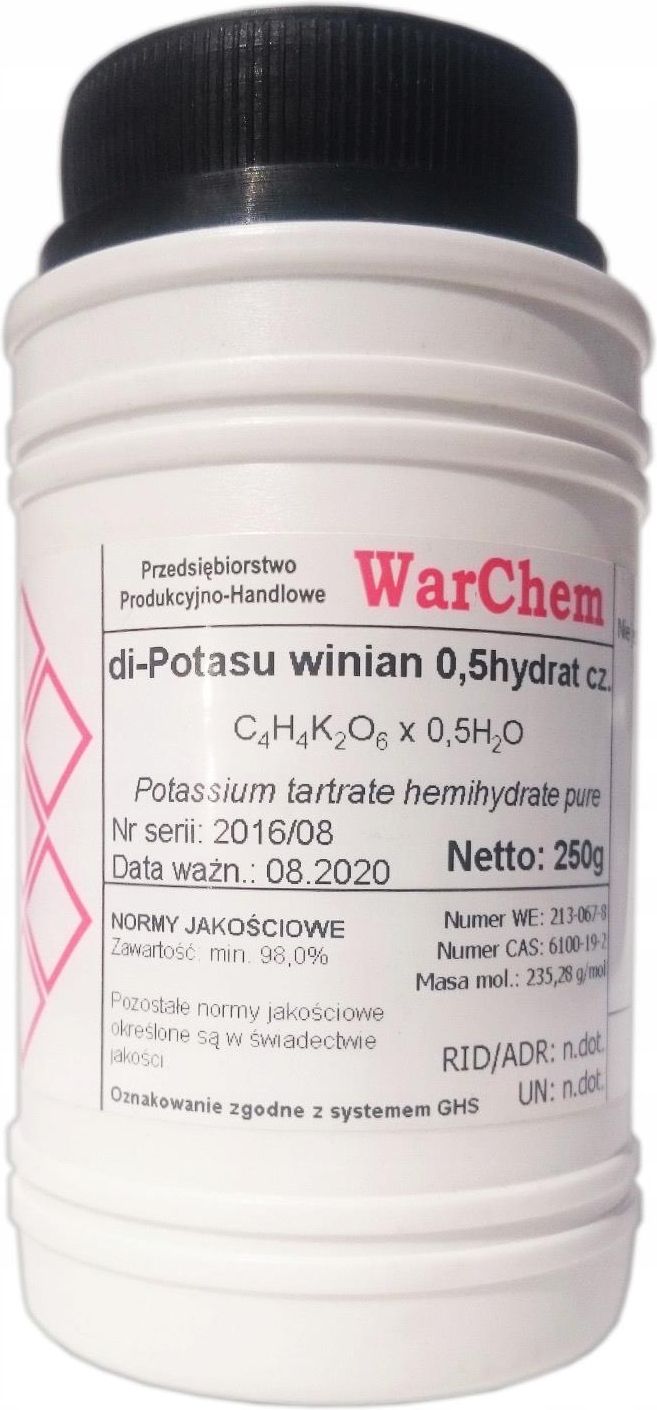 Drobne Akcesoria Medyczne WARCHEM Winian Potasu 250g Ceny I Opinie