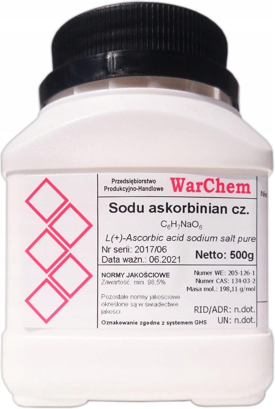 Drobne Akcesoria Medyczne Warchem Askorbinian Sodu Czysty 500G