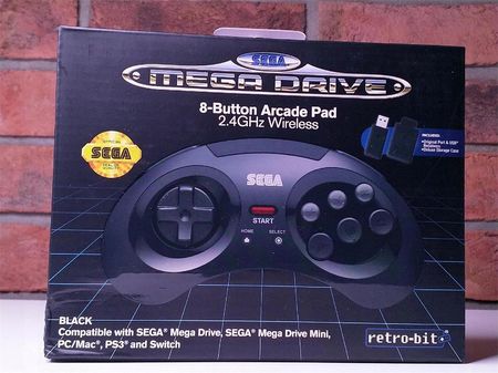 Retro-bit SEGA Mega Drive MD 8-B 2.4G Wireless Black Nintendo Switch - zdjęcie 2