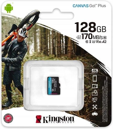 Kingston Canvas Go! Plus MicroSDXC 128GB UHS-I U3 (170R/90W) (SDCG3/128GBSP) - zdjęcie 2