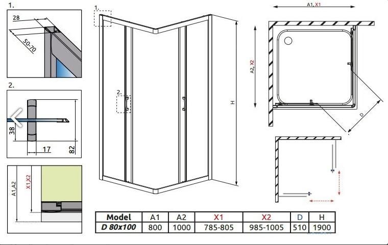 Kabina Prysznicowa Radaway Premium Plus C 100x80 304340101N Opinie I