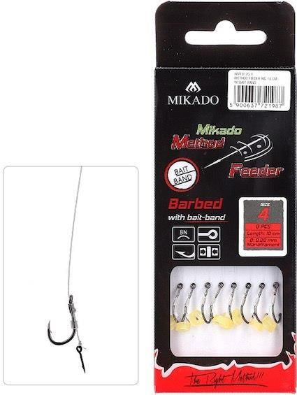 Mikado Do Metody 10 Cm Igłą Haczyk Z Zadziorem 4 Żyłka 0 28Mm 8Szt