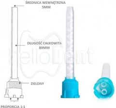 Drobne akcesoria medyczne Falcon Końcówki Mieszające Dentaline Zielone