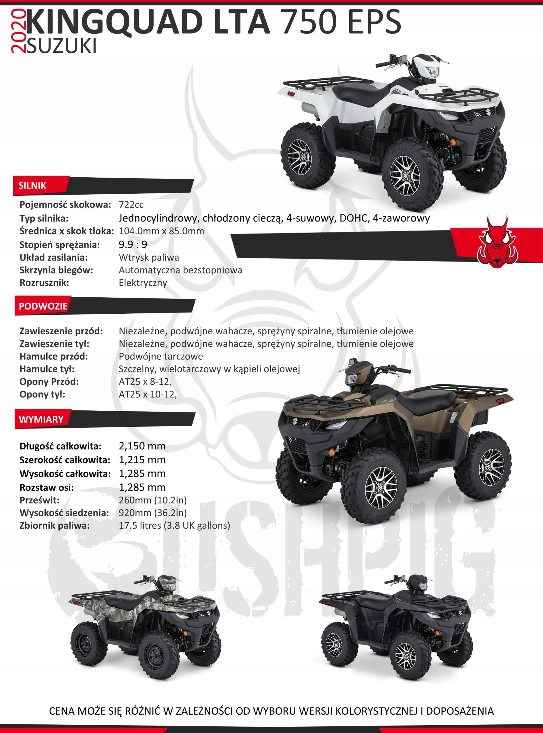 Suzuki KingQuad LTA 750 EPS 2020 FV23 Rej Opinie I Ceny Na Ceneo Pl