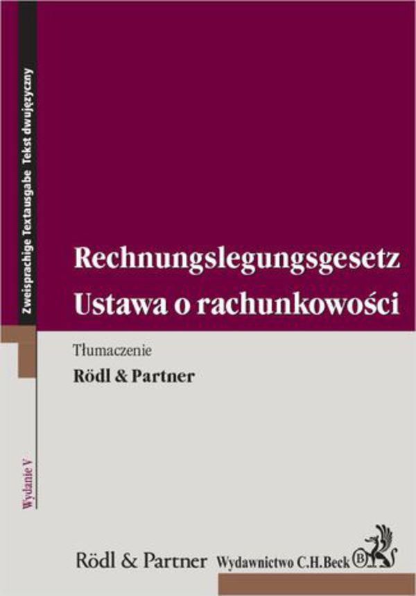 Ustawa O Rachunkowo Ci Rechnungslegungsgesetz Wydanie Pdf Ceny