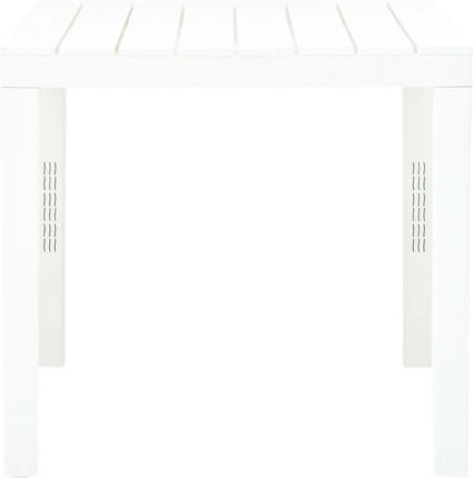vidaXL Stół ogrodowy, biały, 78 x 78 x 72 cm, plastikowy - zdjęcie 3