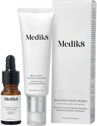 Krem Medik8 Balance Moisturiser With Glycolic Acid W 97% Wolny Od Oleju Probiotyczny Matujący Z Kwasami Aha na dzień 50ml - zdjęcie 2