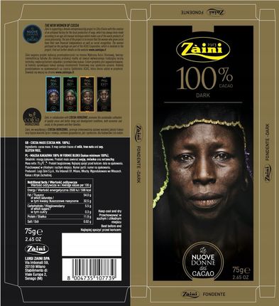 Czekolada Gorzka 100% KAKAO 75g - zdjęcie 2