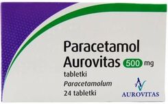 Leki przeciwbólowe Paracetamol Aurovitas 500mg 24 tabl Opinie i ceny