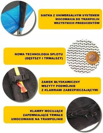 Zew Siatka Trampoliny 300 305 312Cm 10Ft 6 Słupków - zdjęcie 5