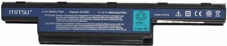 MITSU BATERIA DO ACER ASPIRE 4551, 4741, 5741 6600 MAH (71 WH) 10.8 - 11.1 VOLT - zdjęcie 3