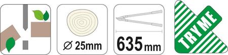 YATO Sekator do konarów kowadełkowy 625 mm YT-8832 - zdjęcie 3
