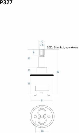 Corsan Głowica Dwudrożna 5,9Cm P327 - zdjęcie 3