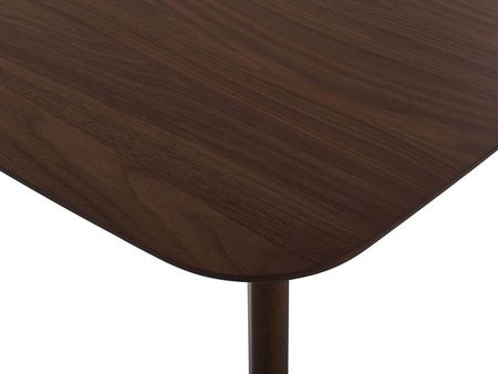 Beliani Stół Do Jadalni 150X90 Cm Ciemne Drewno Madox - zdjęcie 3