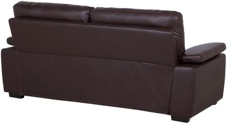 Beliani Sofa 3-Osobowa Ekoskóra Brązowa Vogar - zdjęcie 5