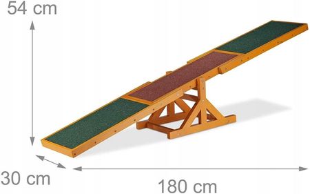 huśtawka trening psa tor przeszkód Relaxdays - zdjęcie 4