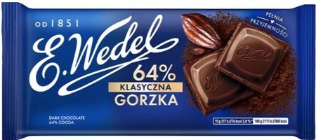 Czekolada gorzka 64% E Wedel 100G - zdjęcie 2